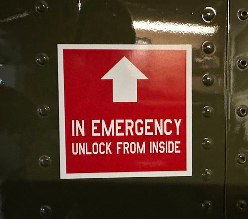 Emergency Exit Stickers (Set of two)