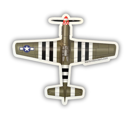 P-51 Mustang Green Sticker