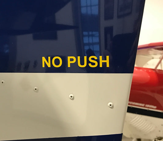 "NO PUSH" Sticker