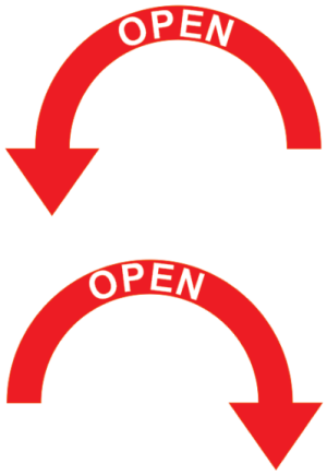 "OPEN" Door Sticker